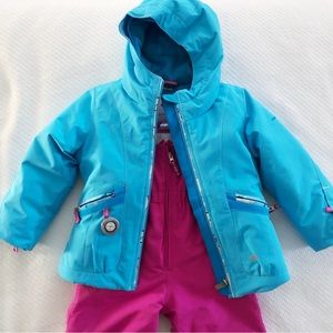 Girls Obermeyer I-Grow Insulated Ski Jacket and Snoveralls Size 5